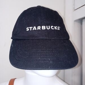 Starbucks embroidered black adjustable unisex cap 100% cotton